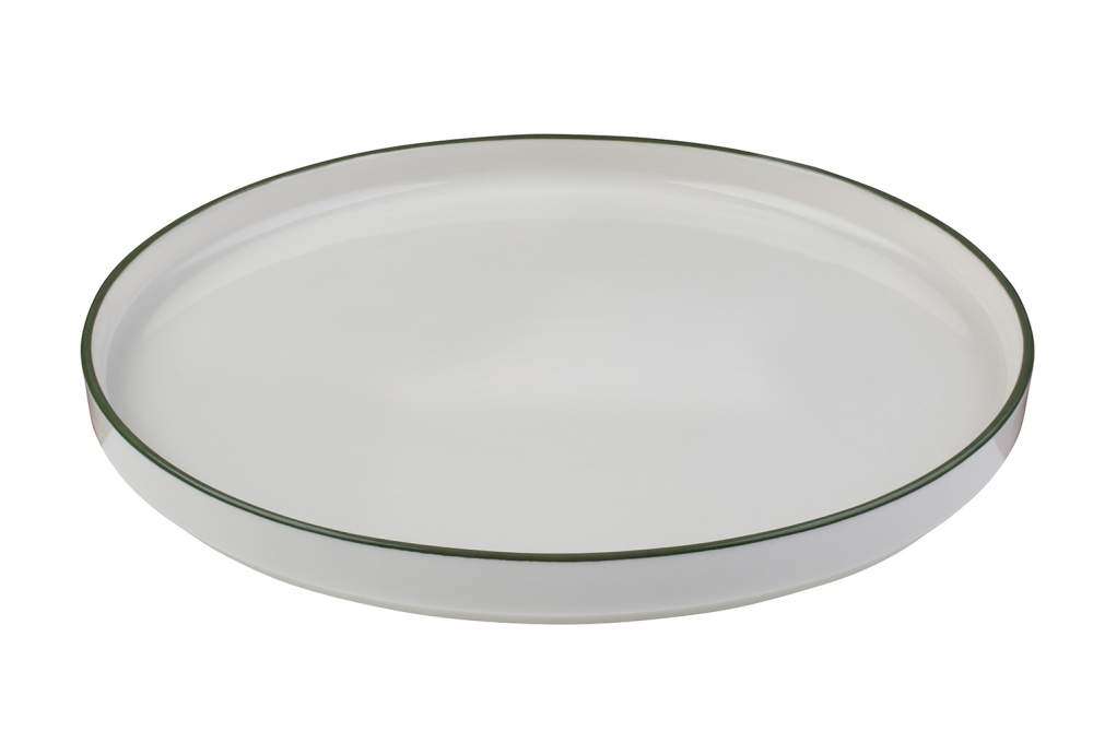 Тарілка мілка з бортом ID Fine Modest Green stolt 21 см - 16001-161021 - Фото 1