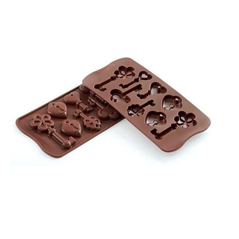 Силиконовая форма для шоколада CHOCO KEYS 8 м Silikomart SCG033