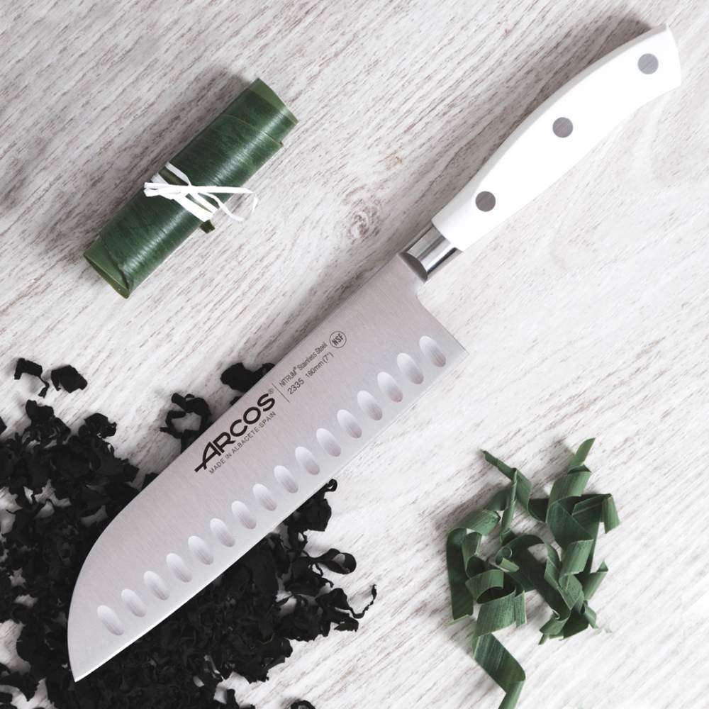 Нож японский Сантоку 180 мм Riviera White Arcos  233524 - Фото 2