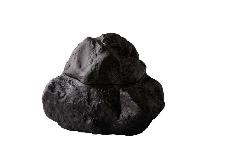 Емкость, салатник для подачи с крышкой Studio Raw Natural Stone 16.5X16.5 см h13.5 см black RD19101 - Фото 2