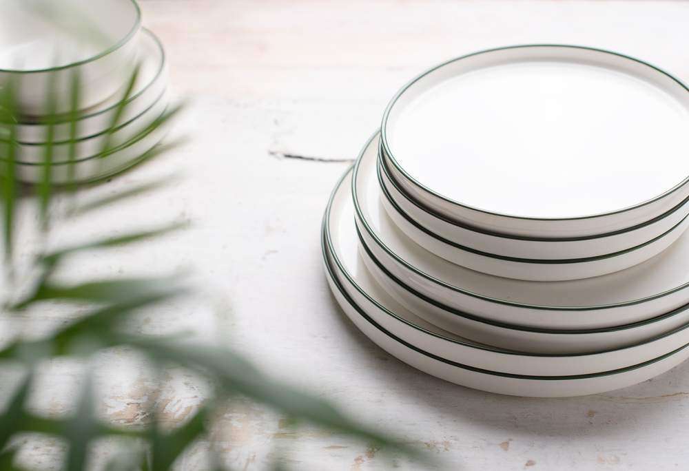 Тарілка мілка з бортом ID Fine Modest Green stolt 21 см - 16001-161021 - Фото 5