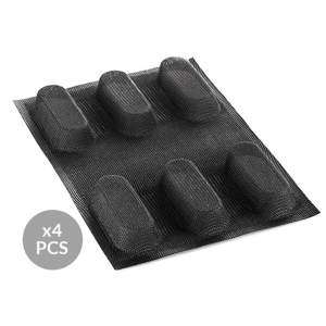 Набор силиконовых форм для выпечки 4 шт с перфорацией MINI PLUM CAKE Silikomart AIR PLUS 03 MINI PLU