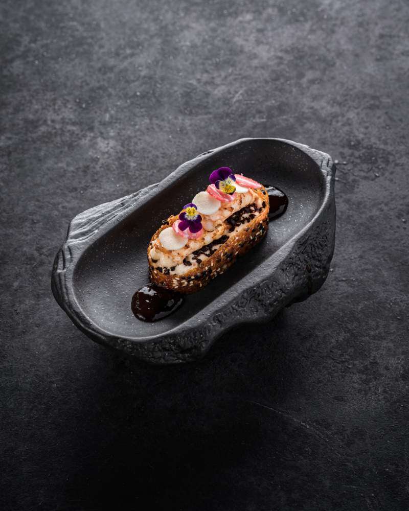 Тарілка овальна Studio Raw Natural Stone 23X15 X h6.5 см black - RD19102 - Фото 2