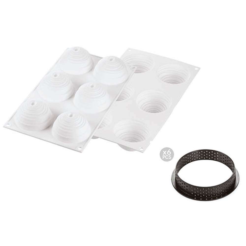 Набір форм для тартів MONTBLANC Silikomart KIT TARTE RING MONTBLANC D80 MM - Фото 2