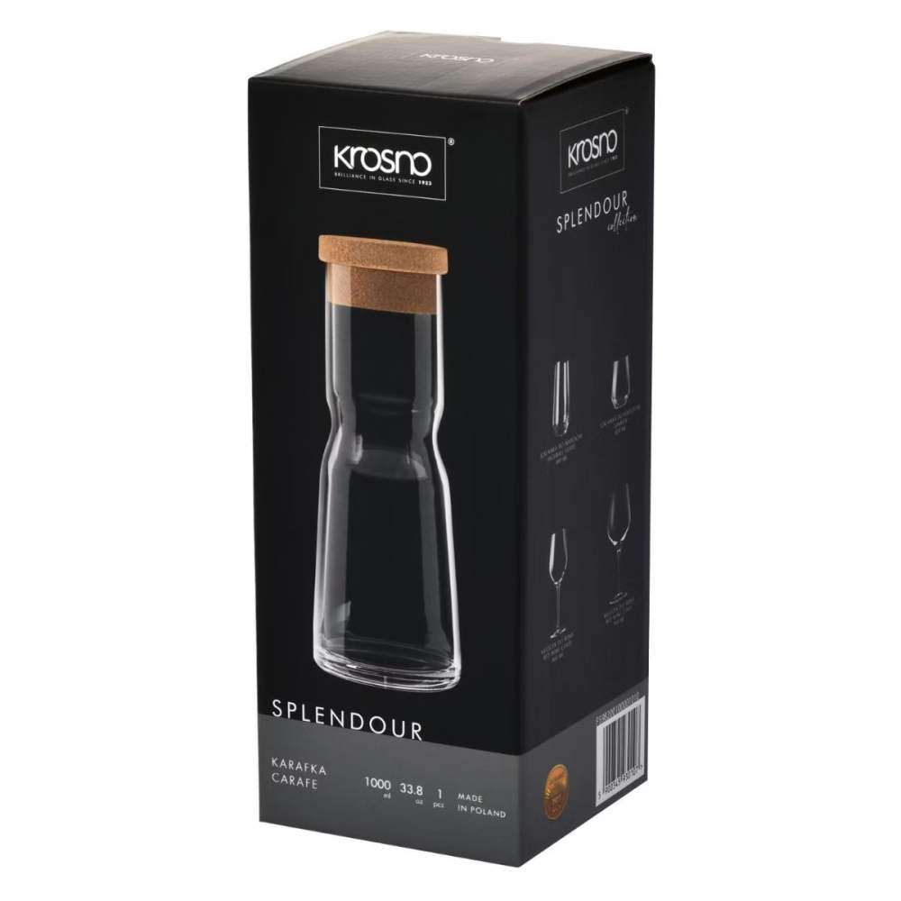 Графін з натуральним корком Krosno Splendour  1 л - 5900345930107 - Фото 3