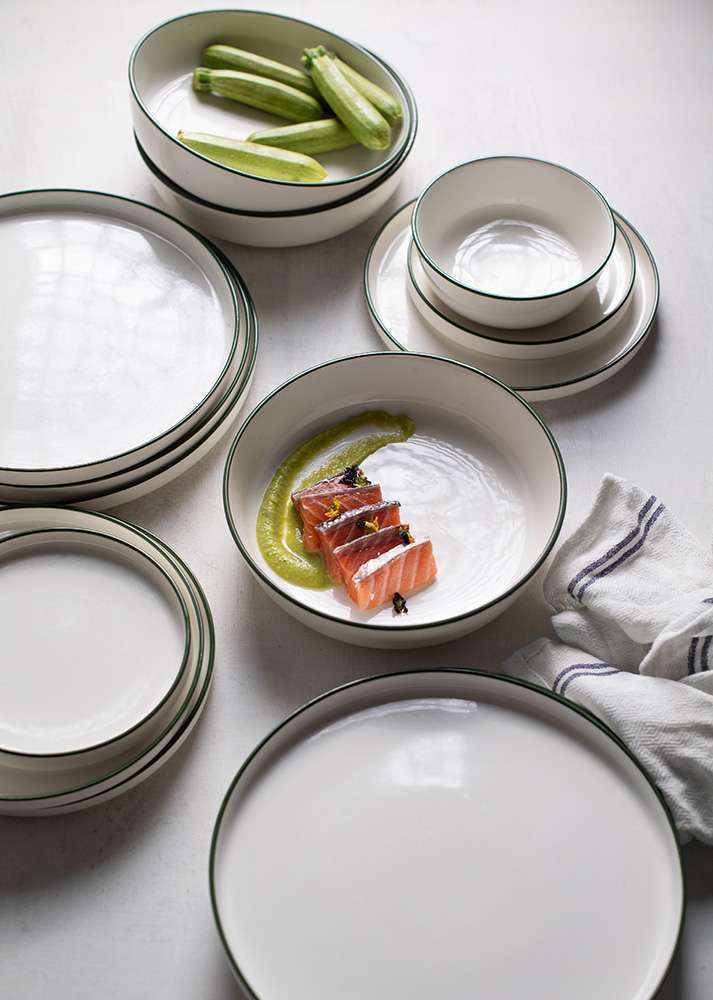 Тарілка мілка з бортом ID FIne Modest Green stolt 28 см - 16001-161028 - Фото 6