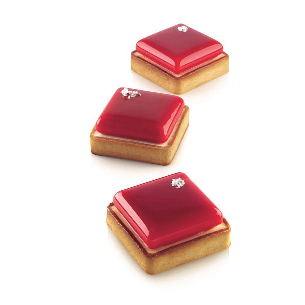 Набір форм для тартів SQUARE Silikomart - KIT TARTE RING SQUARE 80x80 MM - Фото 2