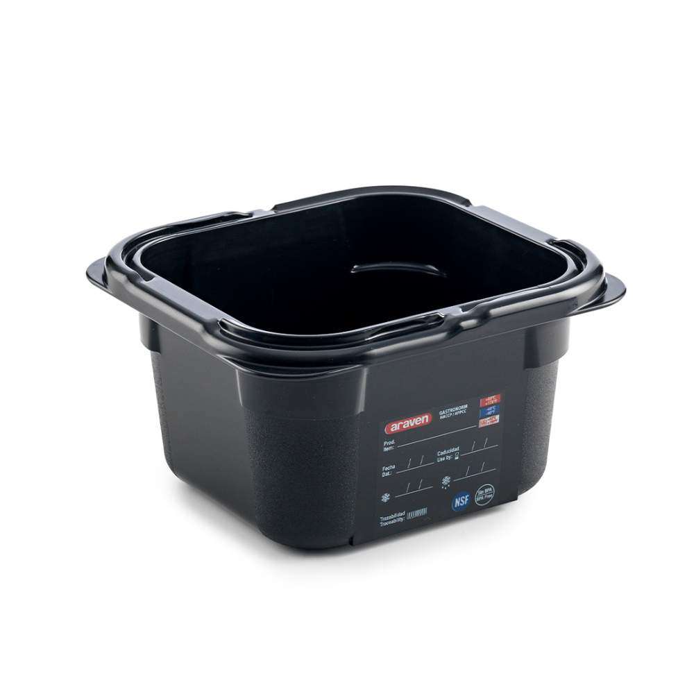 Гастроємність із полікарбонату GN 1/6 h-10 см 1,5 л чорна Araven - 47797