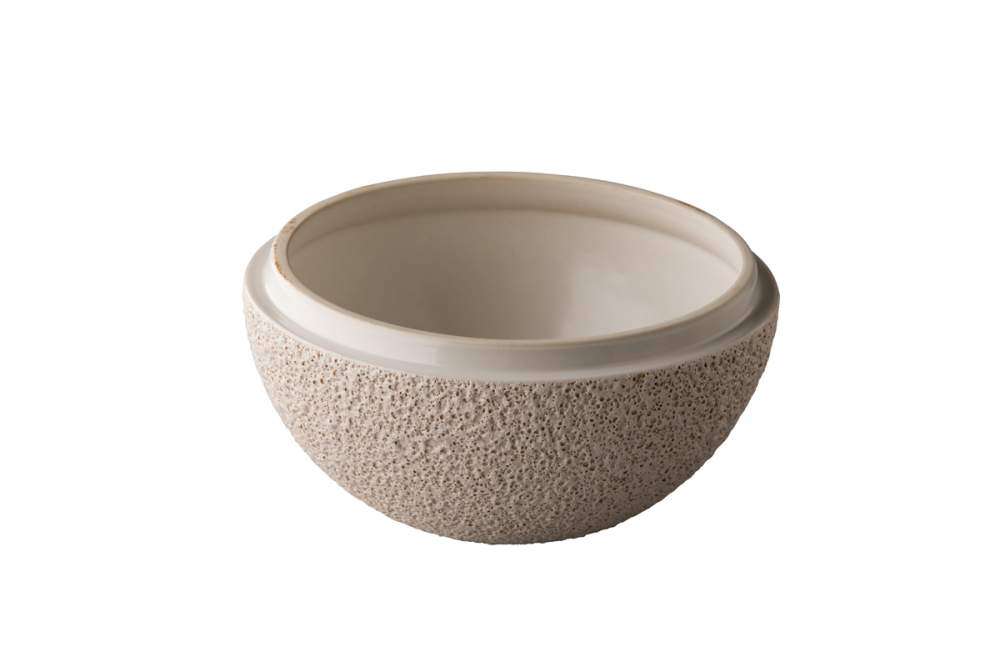 Салатник с крышкой ball Studio Raw Vulcanic 900 мл d15.8 см white RD18521 - Фото 3