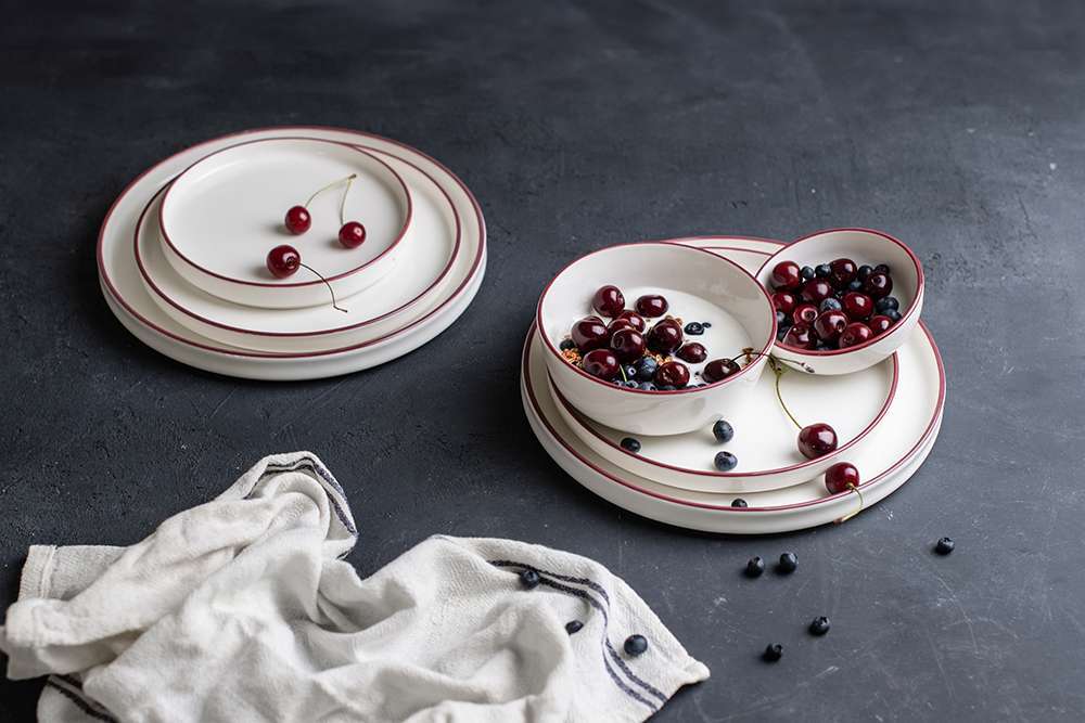 Тарелка глубокая ID Fine Modest Maroon 420 мл 25 см miro 13001-131125 - Фото 5