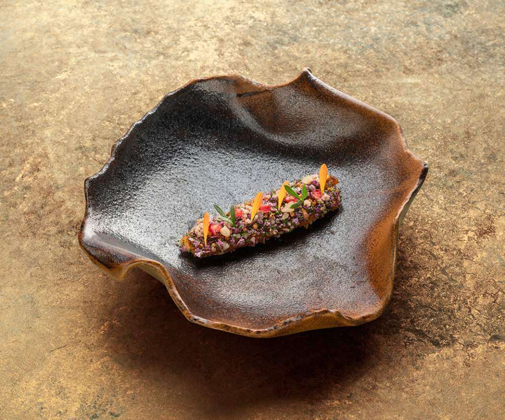Салатник, тарілка Studio Raw Leaf 30X28.5Xh8 см gold-brown - RD19123 - Фото 3