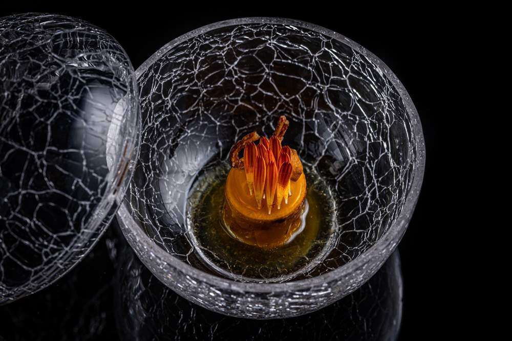 Салатник с крышкой Studio Raw Crackled glass 12 см RD23003 - Фото 3