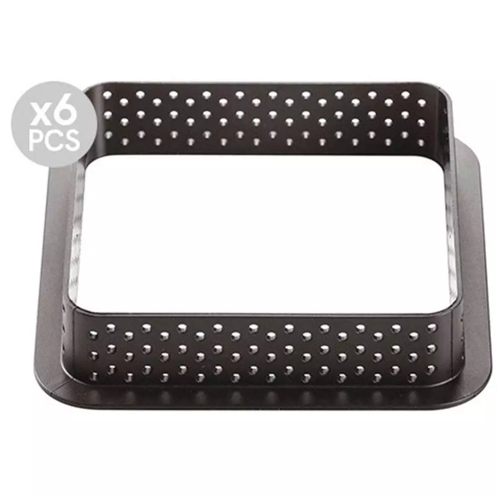 Набор форм для тарталеток 6 шт (80х80 мм) Silikomart TARTE RING SQUARE 80x80 MM H20 MM - Фото 1