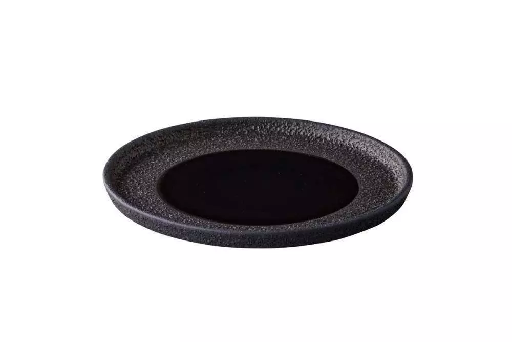 Тарелка мелкая Studio Raw Vulcanic d22 см black RD18539 - Фото 1