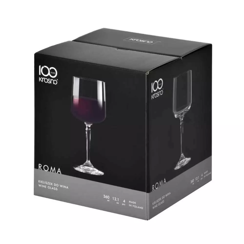 Бокал для вина Krosno Roma 360 мл 5900345927824 - Фото 4