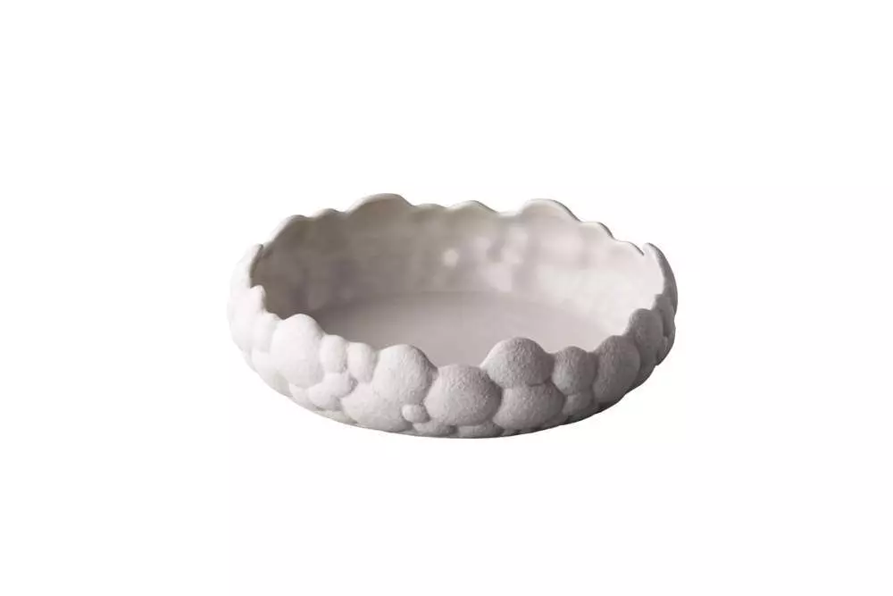 Салатник, тарелка с бортом Studio Raw Bubble curved d20Xh5.5 см 1000 мл white RD18805