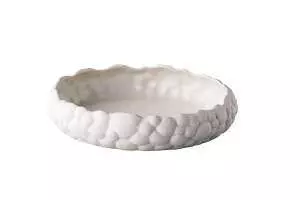 картинка Салатник, тарілка з бортом Studio Raw Bubble curved 1500 мл d24.5Xh5.5 см white - RD18806 від магазину BarYton