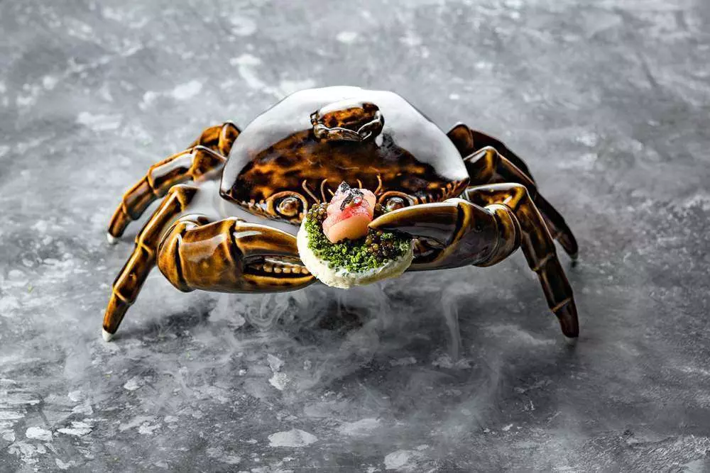 Ємніть для подачі, салатник з кришкою Studio Raw Crab 26X17.5Xh6 см brown - RD19170 - Фото 4