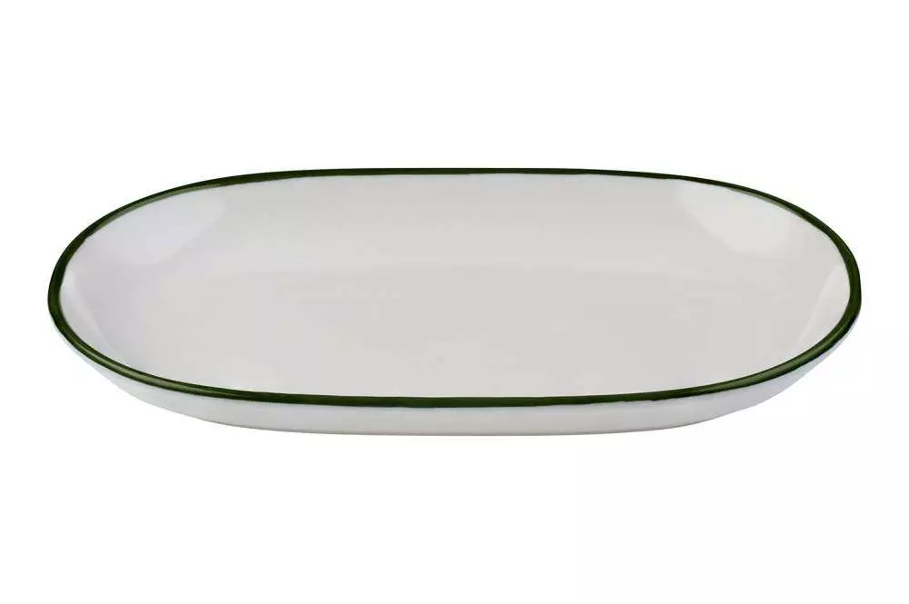 Тарілка овальна ID Fine Modest Green magnus 33X21 см - 16001-143033 - Фото 1