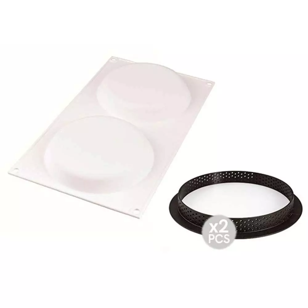 Набір форм для тартів 2 шт TARTE RING 150 мм Silikomart - KIT TARTE RING D150 MM - Фото 1