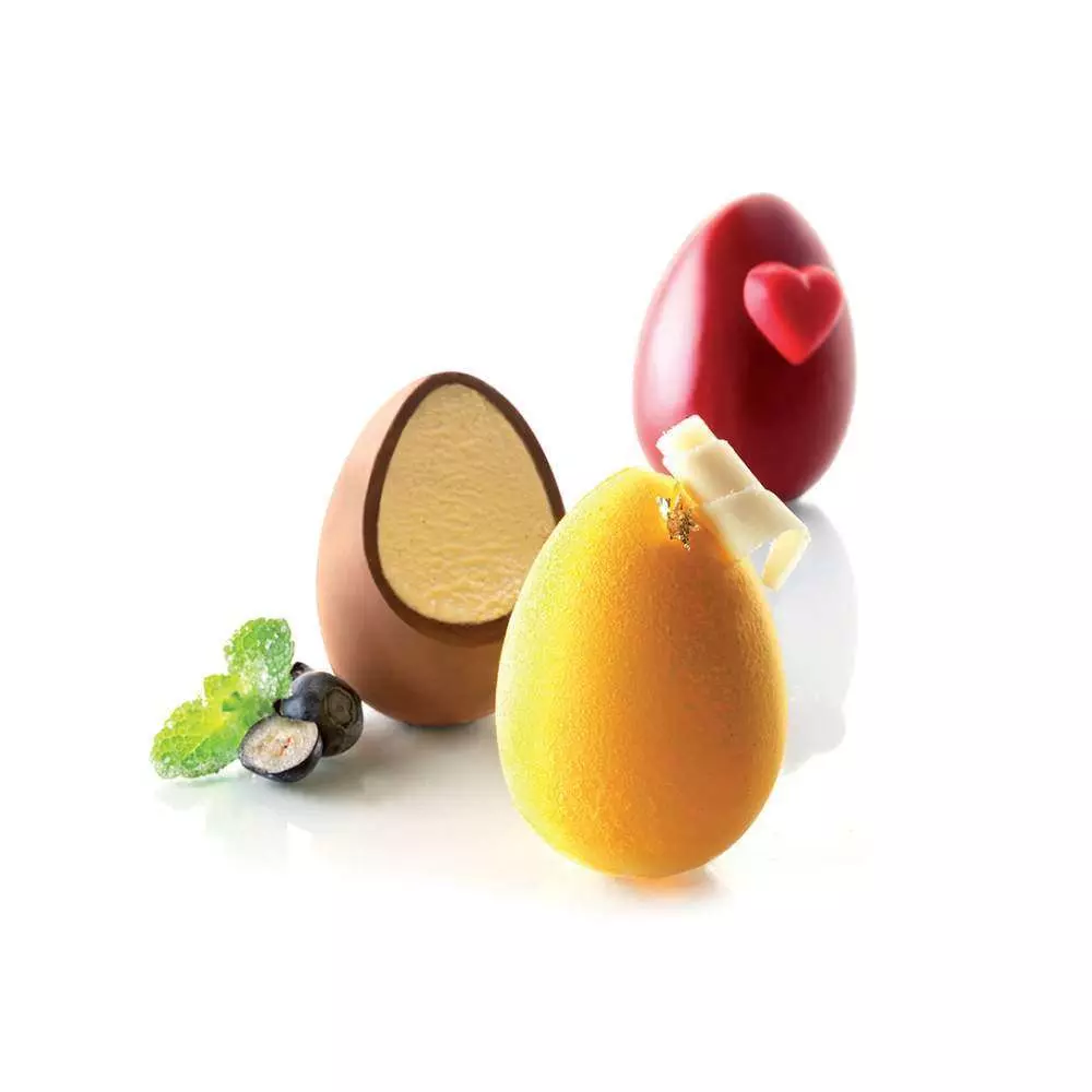 Силиконовая форма для десертов MUL3D EGG 100 мл Silikomart MUL3D EGG - Фото 1
