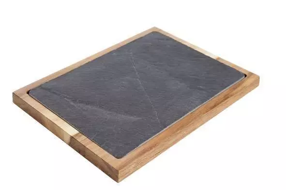 Дошка сланець для подачі Cosy 35X25X2.5 см (акация-сланец) - 4256637 - Фото 1