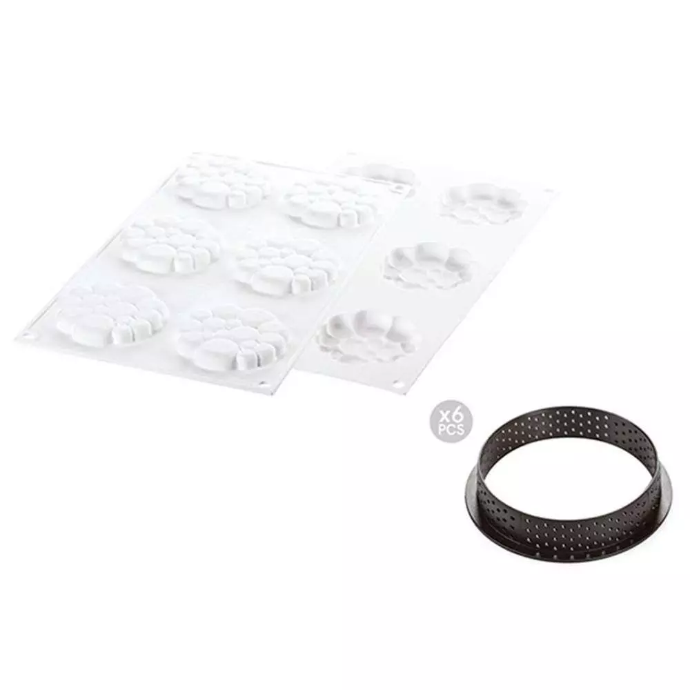 Набор форм для тартов PARADIS Silikomart KIT TARTE RING PARADIS D80 MM - Фото 2