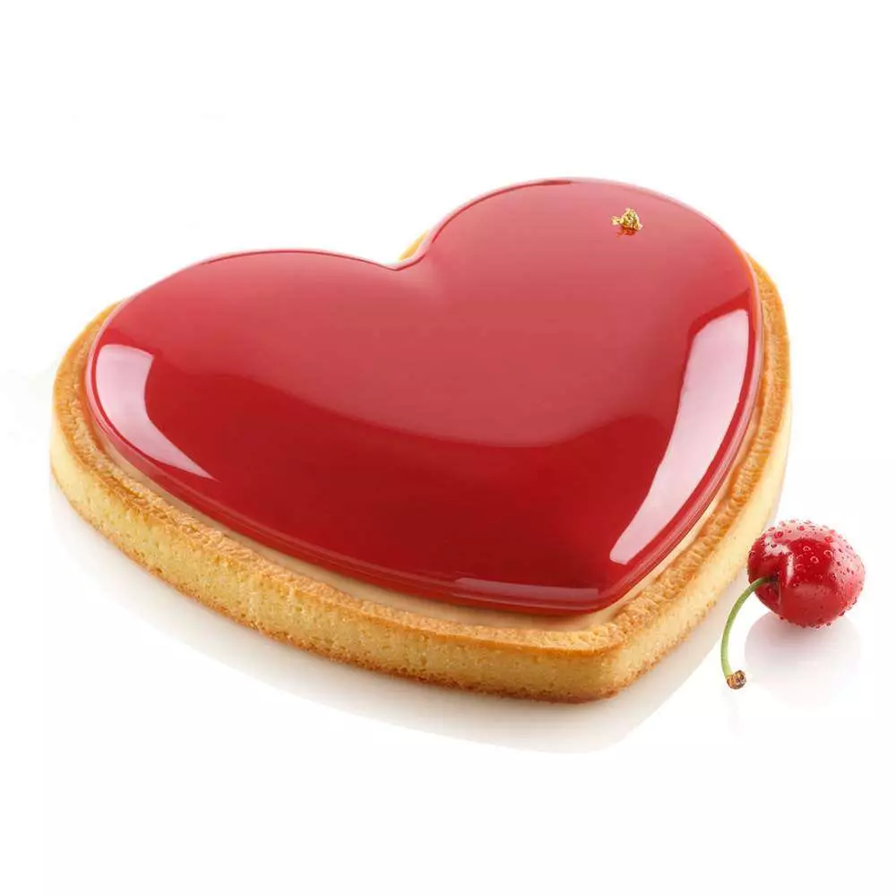 Форма для тартов AMORE 460 мл Silikomart KIT TARTE RING AMORE 205x190 MM - Фото 1