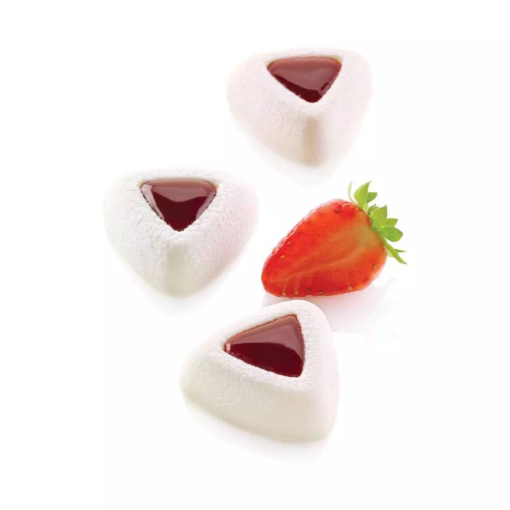 Силиконовая форма для десертов МИНИ ТРЕУГОЛЬНИК Silikomart SQ062 - Фото 1