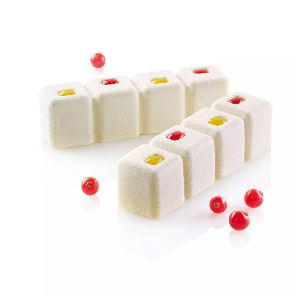 Силиконовая форма для десертов ЧЕТЫРЕ КУБА Silikomart SQ027/YL - Фото 1