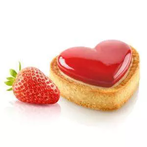 картинка Форма для тартів AMORE 30 мл Silikomart - KIT TARTE RING AMORE 80x70 MM від магазину BarYton