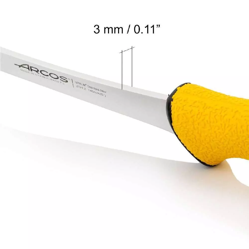 Нож обвалочный 140 мм со скошенным лезвием жесткий, серия DUO PRO Arcos  201200 - Фото 4