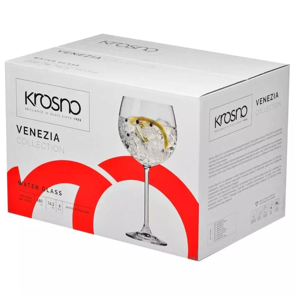 Бокал для води Krosno Venezia 480 мл - 5900345791012 - Фото 2
