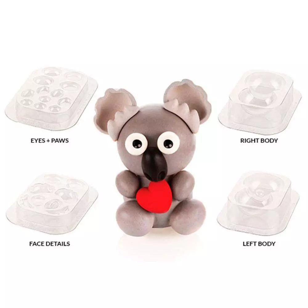 Форма для шоколада поликарбонатная Коала Silikomart KIT KOALA - Фото 2
