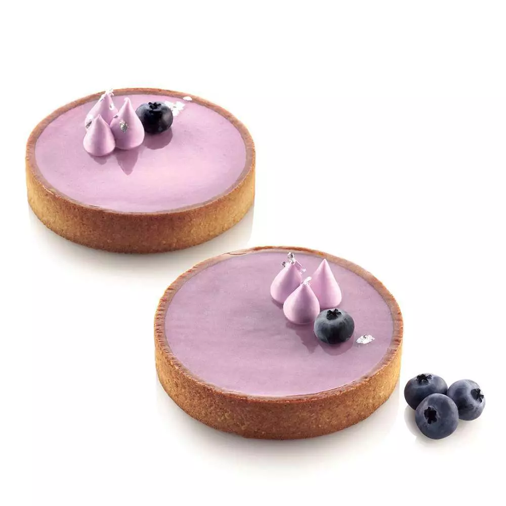 Набор форм для тарталеток 4 шт (d 100 мм) Silikomart TARTE RING ROUND D100 H20 MM - Фото 2