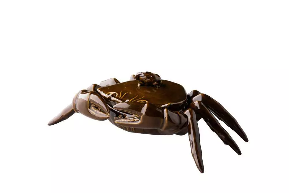 Ємніть для подачі, салатник з кришкою Studio Raw Crab 26X17.5Xh6 см brown - RD19170 - Фото 2
