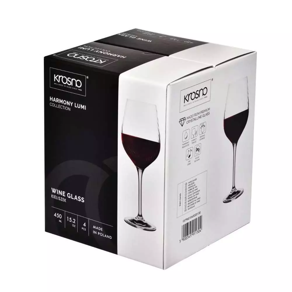 Бокал для вина Krosno Harmony Optyk 450 мл 5900345911304 - Фото 2