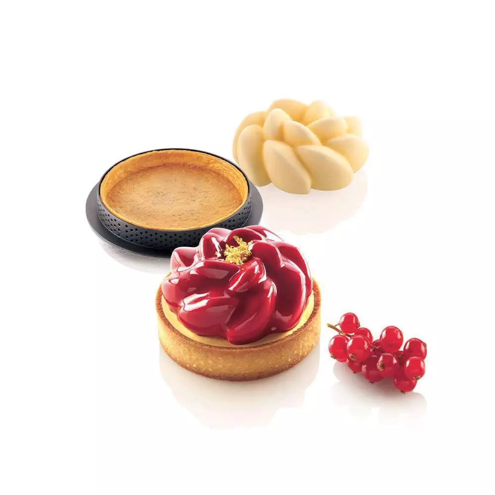 Набор форм для тартов FLEUR Silikomart KIT TARTE RING FLEUR D80 MM - Фото 2