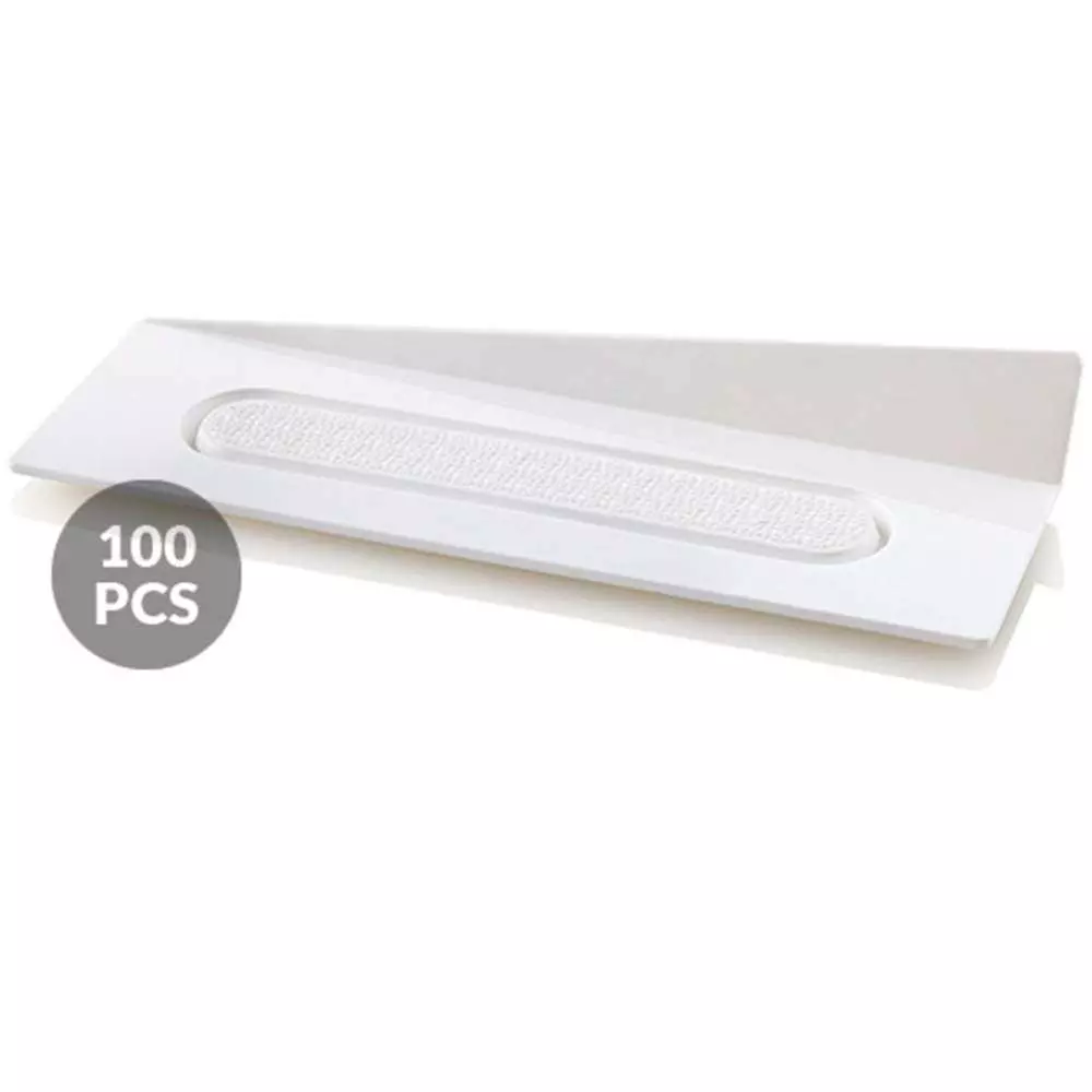 Набор подставок под десерты 100 шт. 140x40 мм Silikomart SET 100 WHITE TRAYS - RECTANGLE 140X40 MM