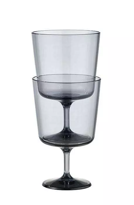 Бокал для воды APS Beach 300 мл серый 10509 - Фото 2