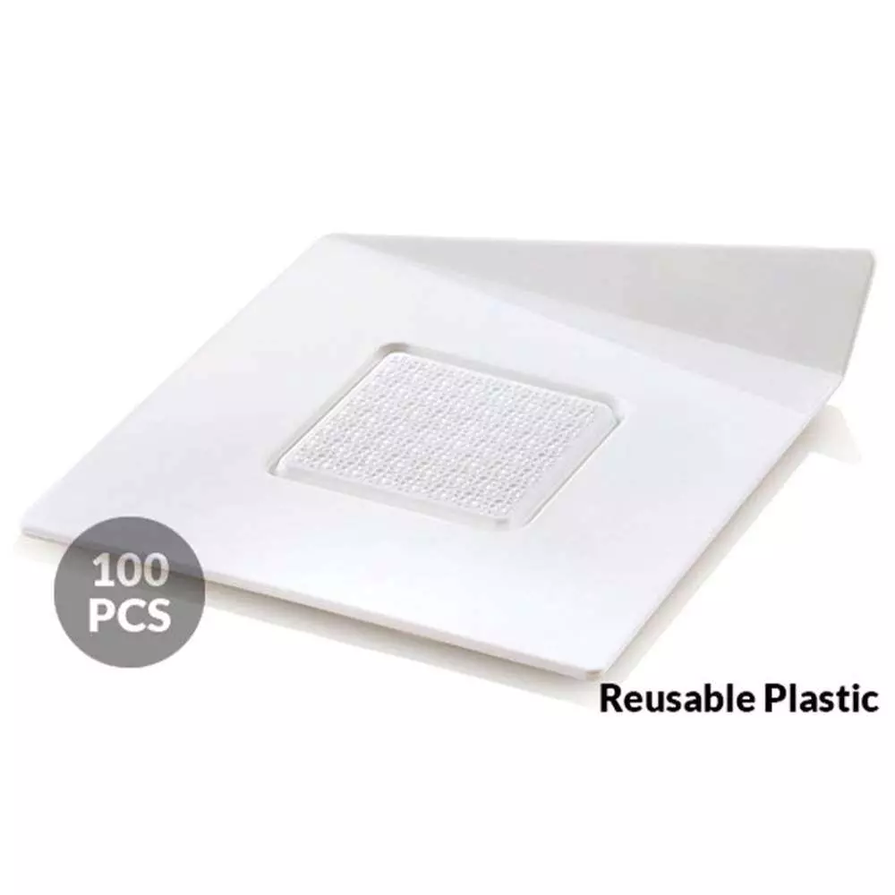 Набор подставок под десерты 100 шт. 83x83 мм Silikomart SET 100 WHITE TRAYS - SQUARE 83X83 MM