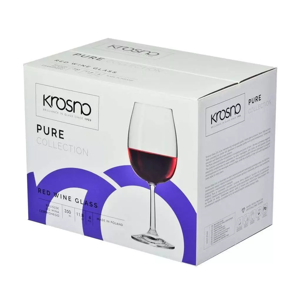 Бокал для вина Krosno Pure 350 мл 5900345788104 - Фото 2