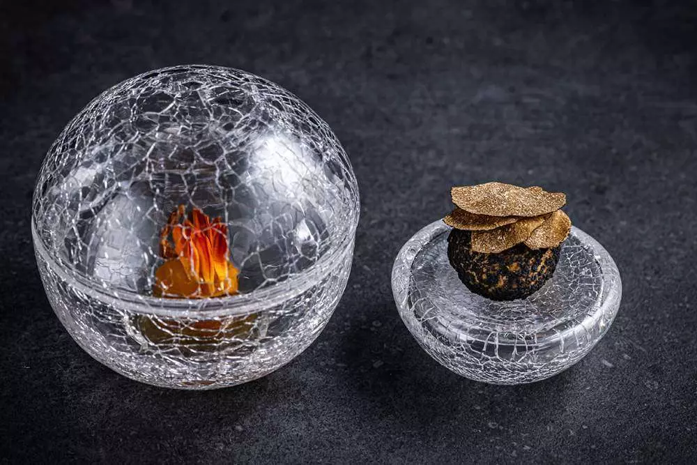Салатник з кришкою Studio Raw Crackled glass 12 см - RD23003 - Фото 2
