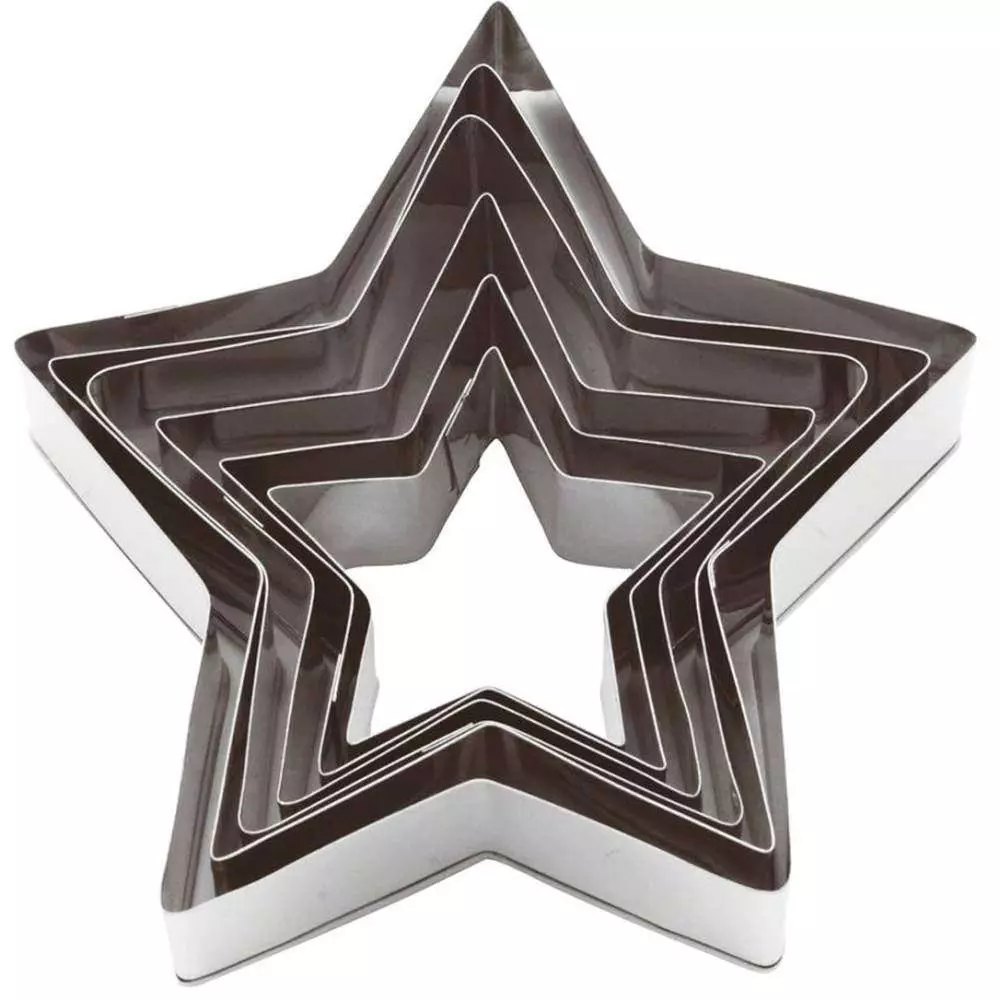 Набор вырубок для теста ЗВЕЗДА 6 шт Paderno 47310-10 - Фото 1