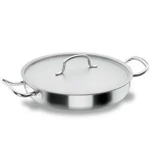 картинка Сковорода 45 см из нержавейки с двумя ручками Lacor 50645 от магазина BarYton