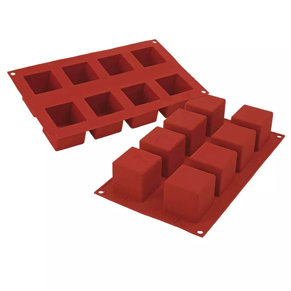 Силиконовая форма для десертов CUBE 125 мл Silikomart SF104/C - Фото 1