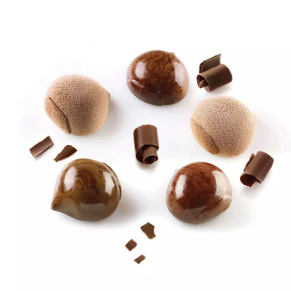 Силиконовая форма для десертов MARRON GLACE 30 мл Silikomart Marron Glace 30 - Фото 1