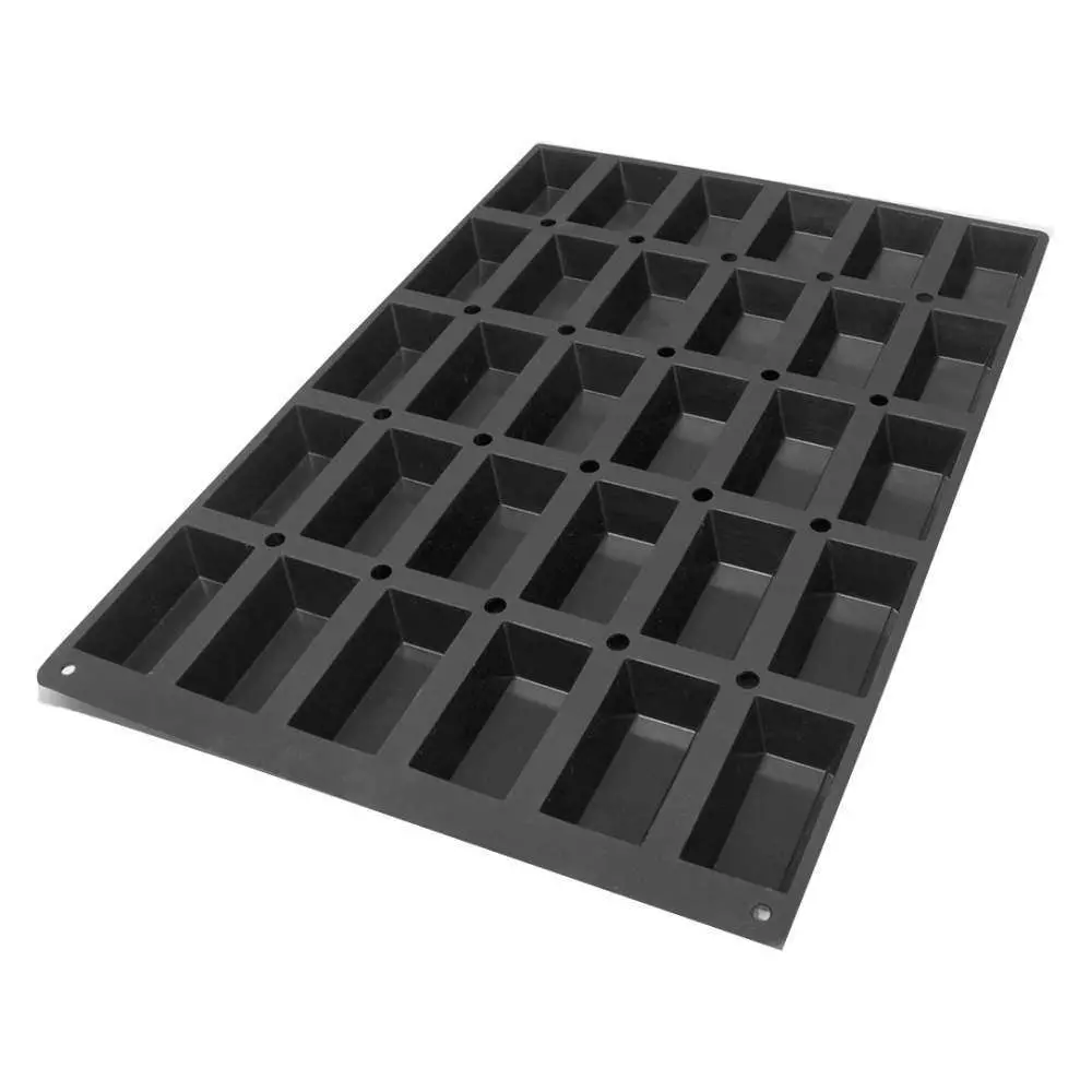Силиконовая форма для десертов ПРЯМОУГОЛЬНИК 9,9х4,9 см Silikomart SQ006/YL - Фото 2