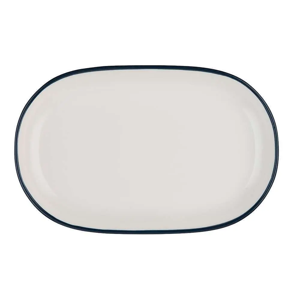 Тарелка овальная ID Fine Modest Navy 33X21 см magnus 15001-143033