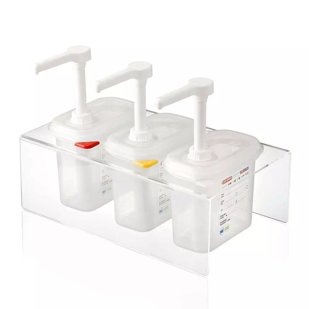 Набор диспенсеров для соусов с подставкой GN 1/9 1,5 л Araven 01363